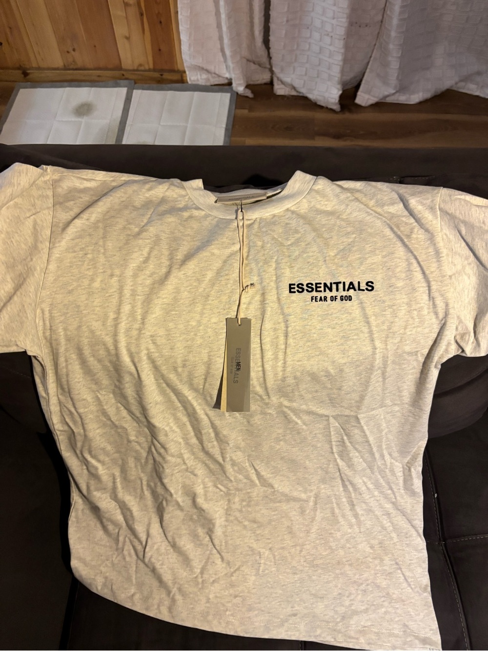 Fear of God Essentials Light Heather Gray Short Sleeve Tee